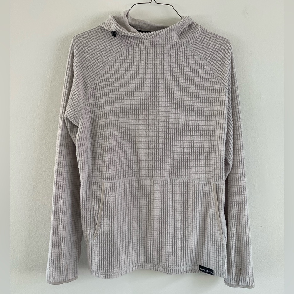 Squak Mountain Co Waffle Knit Base-layer Hoodie - Light Gray - Men’s Large